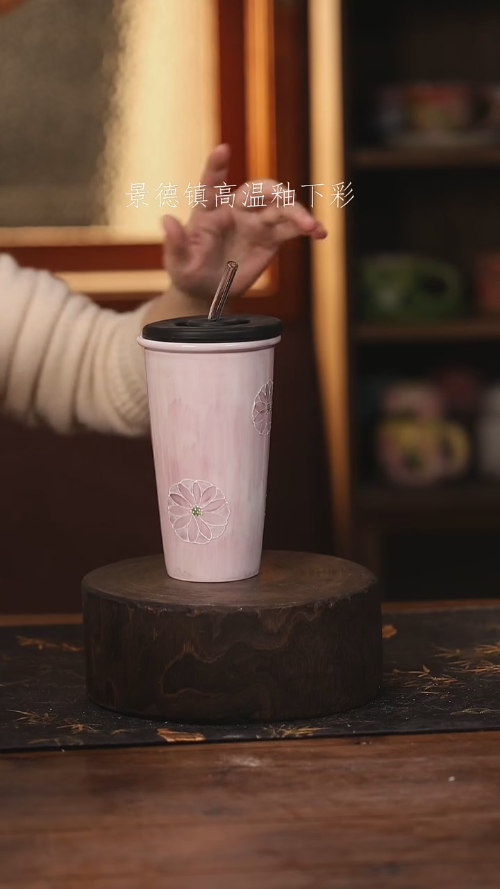 陶瓷景德镇高温釉下手绘陶瓷@L191@