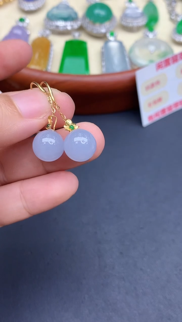 颈饰18K金镶嵌翡翠431-中国好珍宝