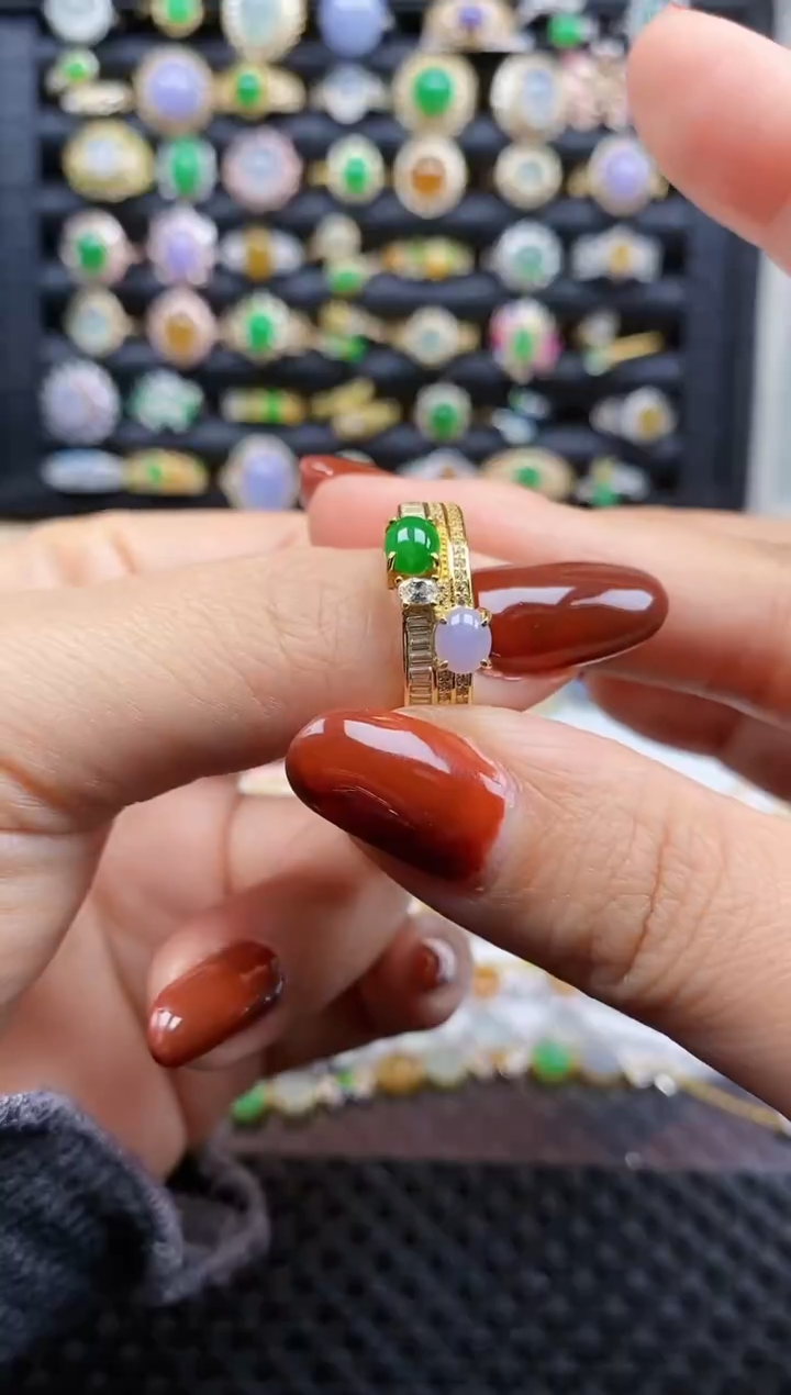 银S925镶嵌戒指翡翠365