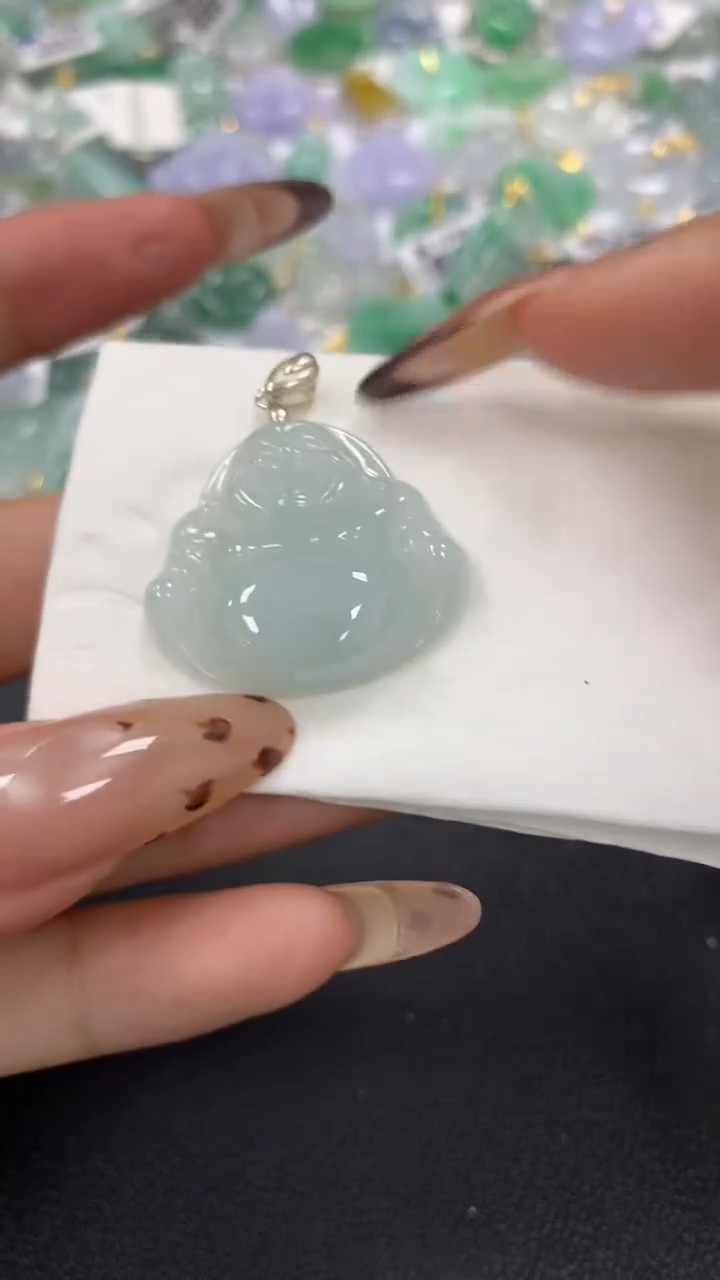 颈饰银S925镶嵌翡翠a货假一赔三支持复检百元上9元证书费自理