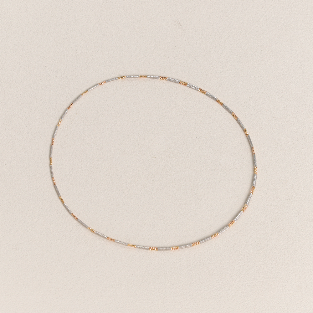 【叭哒不惑】2025春夏款 18K 金三色磁吸项圈70cm 7g+左右