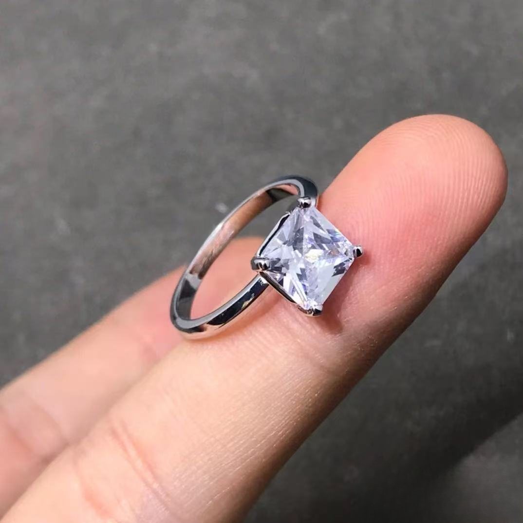 #沐楠专享#001 T4爪单钻戒指轻奢简约情侣款