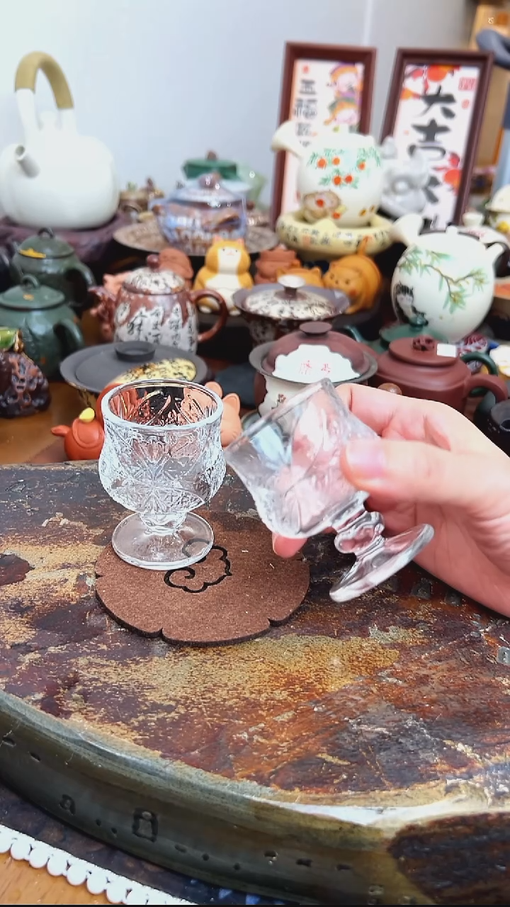   【茶瓷物语】玻璃杯一对