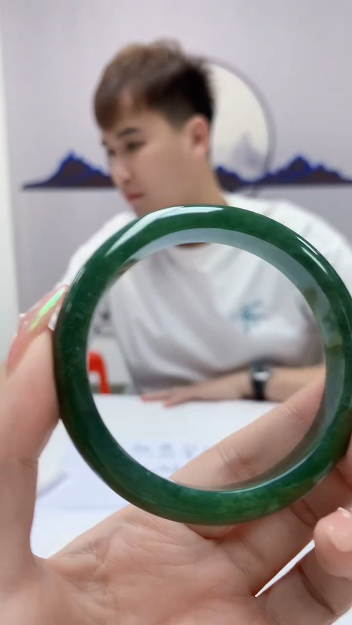 【闪购商品】定制翡翠未镶嵌4868DD-毛货手镯（58圈）147