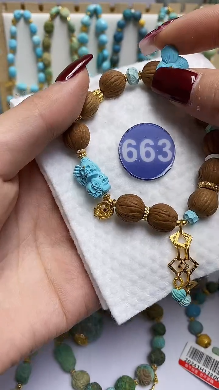 【闪购商品】绿松石手串银S925镶嵌663
