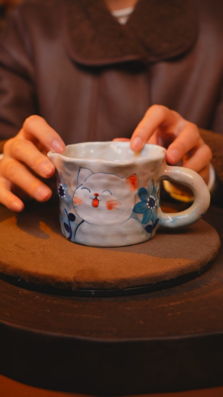 【闪购商品】瓷片景德镇手绘瓷器高温釉下彩----