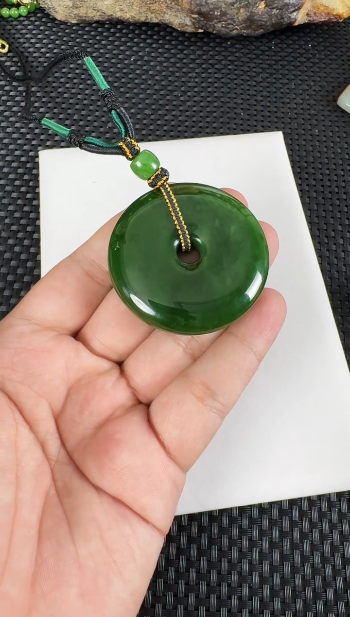 【闪购商品】和田玉（碧玉）未镶嵌吊坠约50*12MM