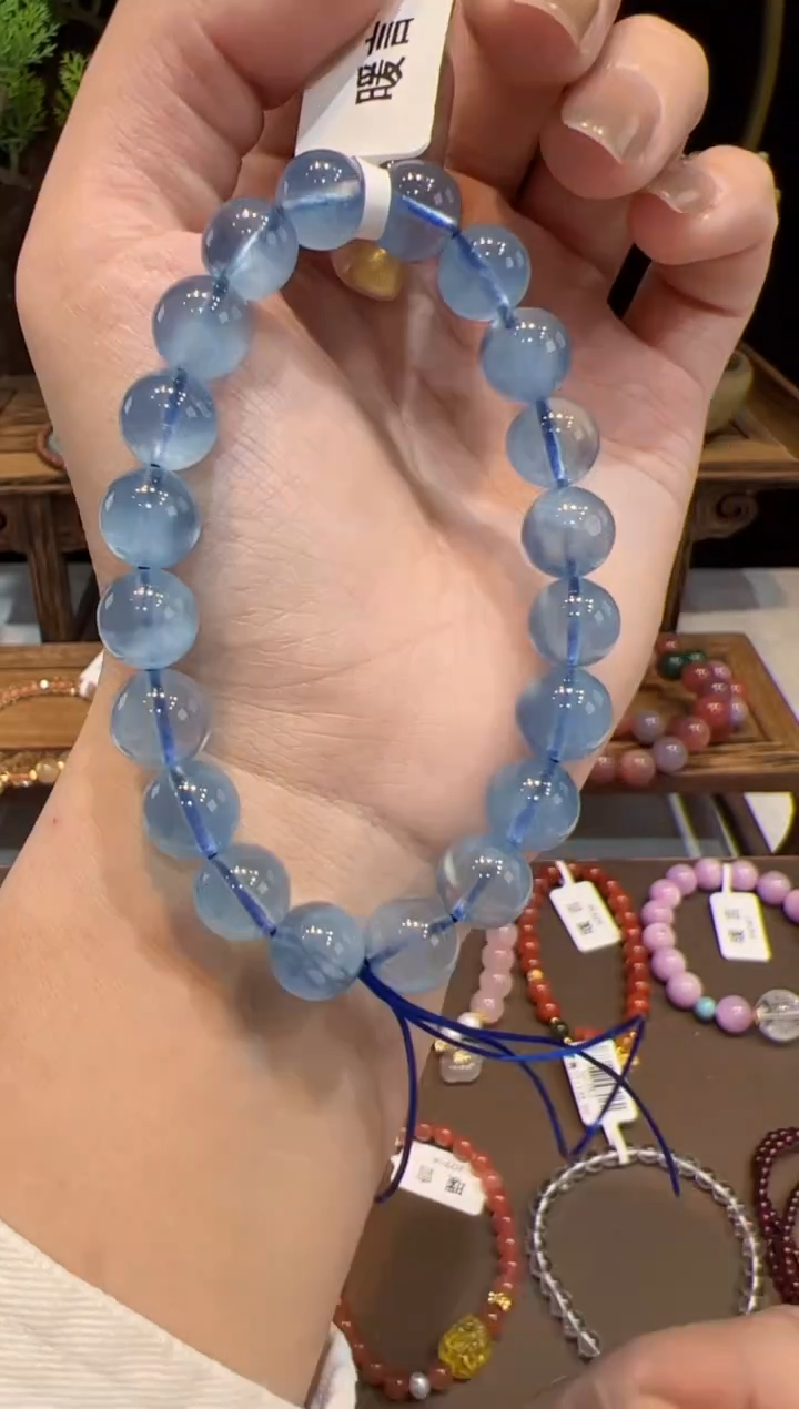 【闪购商品】海蓝宝石手串未镶嵌@@手饰