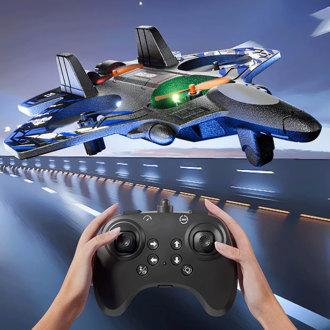 【礼盒双电】遥控飞机战斗机滑翔机泡沫四轴无人机小型玩具航模】