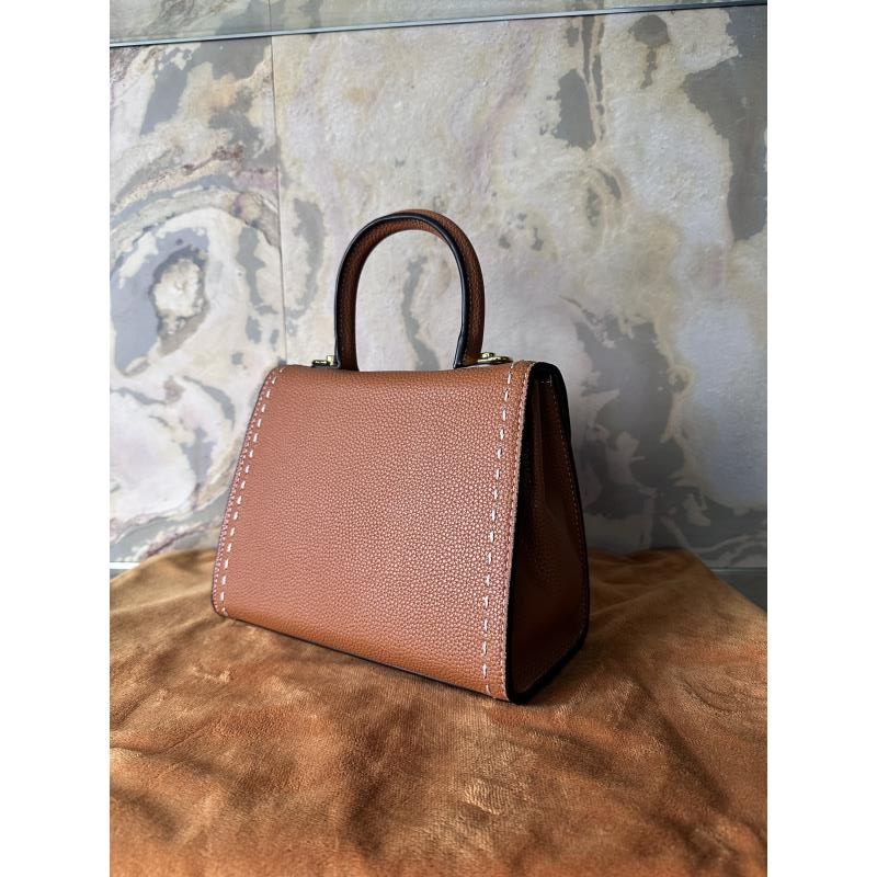 HIRMRIS手工真皮包22-551172-焦糖棕 得