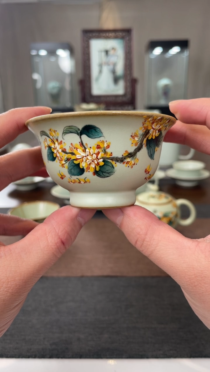 【闪购商品】杯子余秀华老师作品中压手杯（桂花）