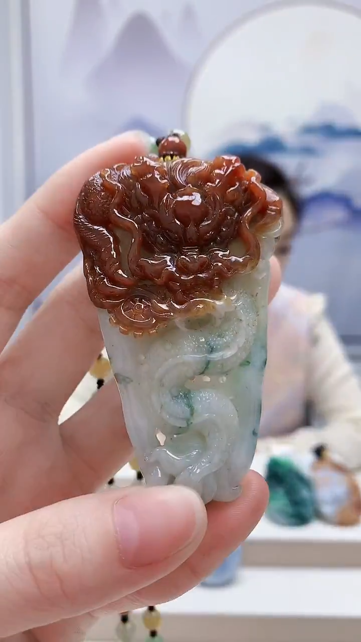 未镶嵌定制翡翠5160ry- 毛货挂件40