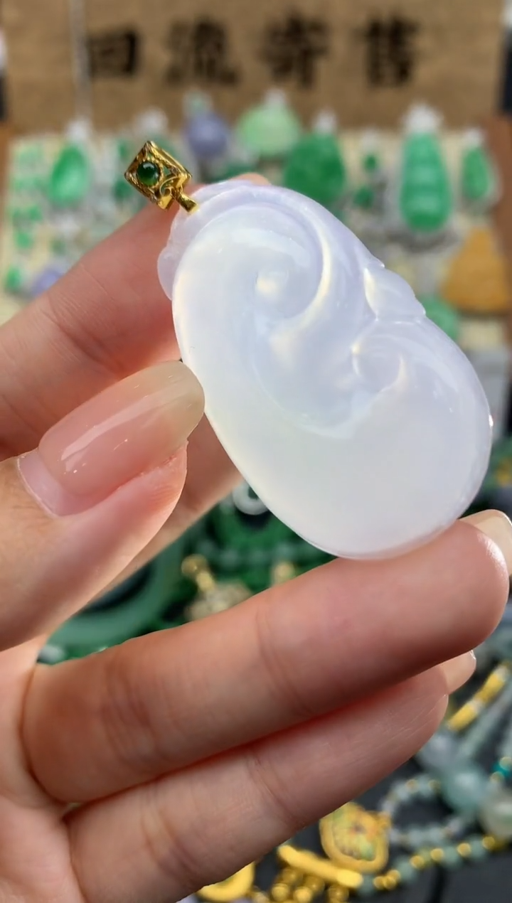 【闪购商品】翡翠颈饰18K金镶嵌379-中国好珍宝