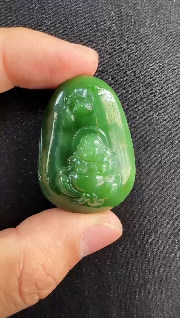 【闪购商品】和田玉吊坠未镶嵌花开见佛吊坠