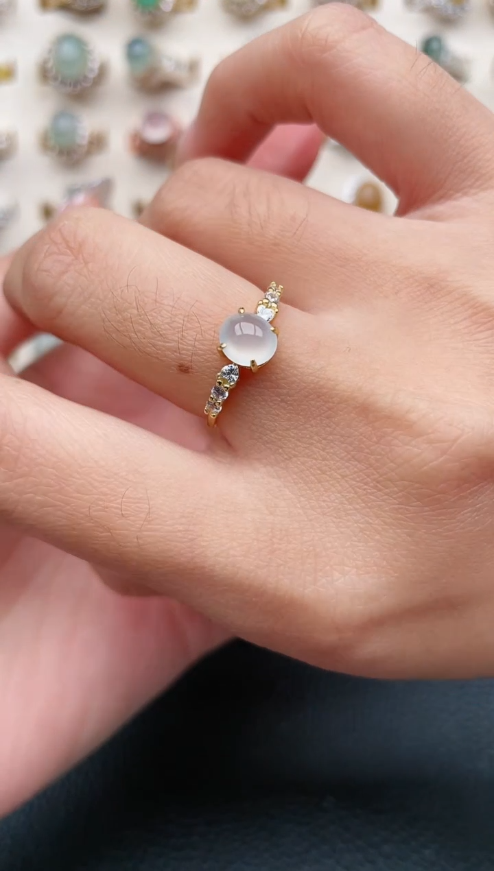 【闪购商品】翡翠戒指银S925镶嵌1111