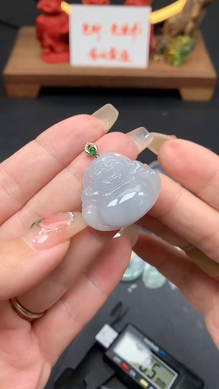 【闪购商品】翡翠吊坠(不含链)18K金镶嵌MS155565