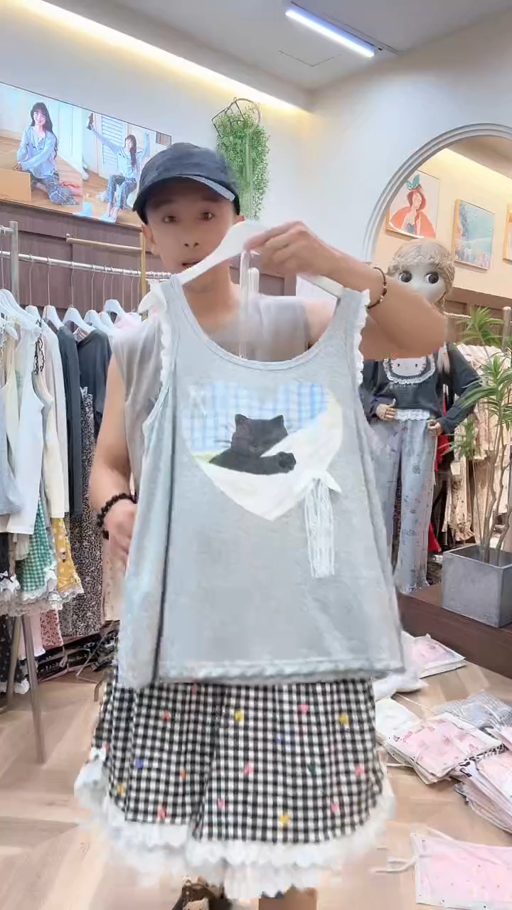 棉小熊吊带短裤L号130斤以下