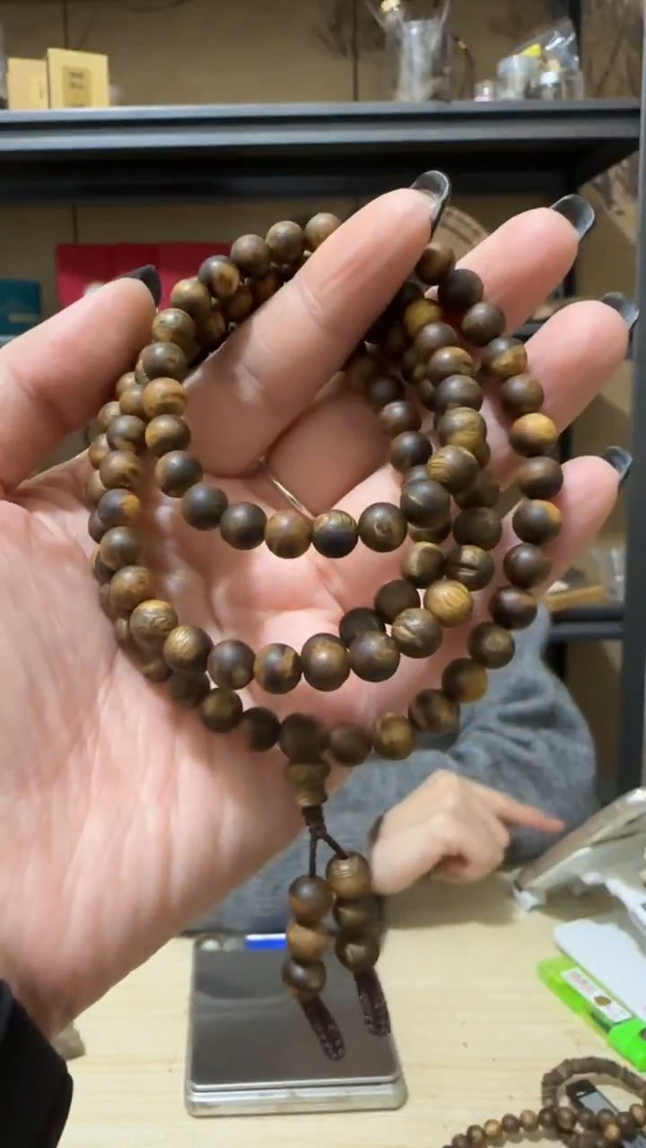【闪购商品】沉香手串20号海南老白棋圆珠多圈多样性一条卡6