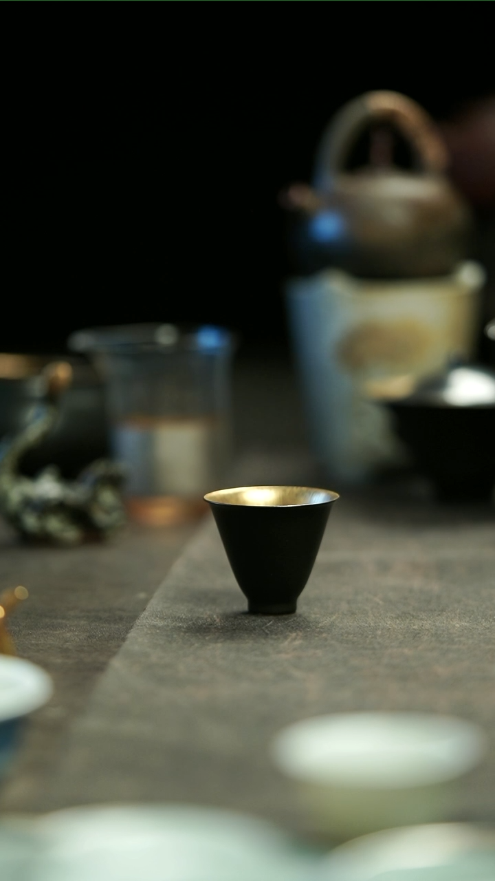 【闪购商品】松风舍陶泥黑金斗笠杯