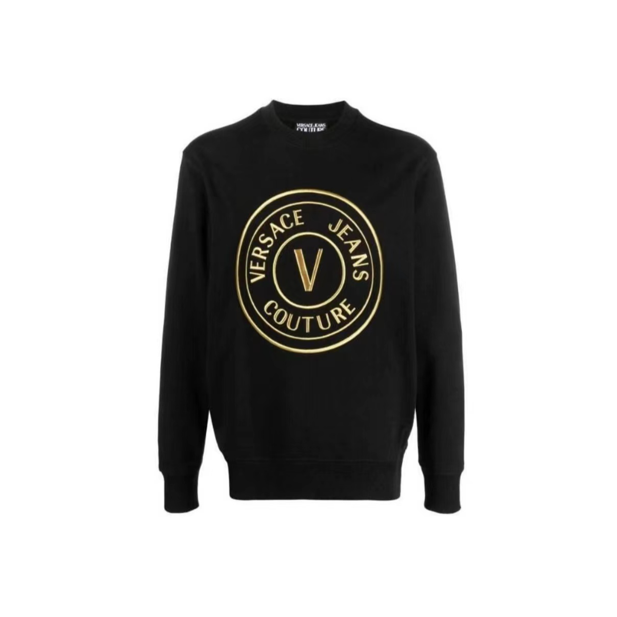 VERSACE JEANS COUTURE 男士黑色圆领卫衣 75GAIT05 CF06T G89 