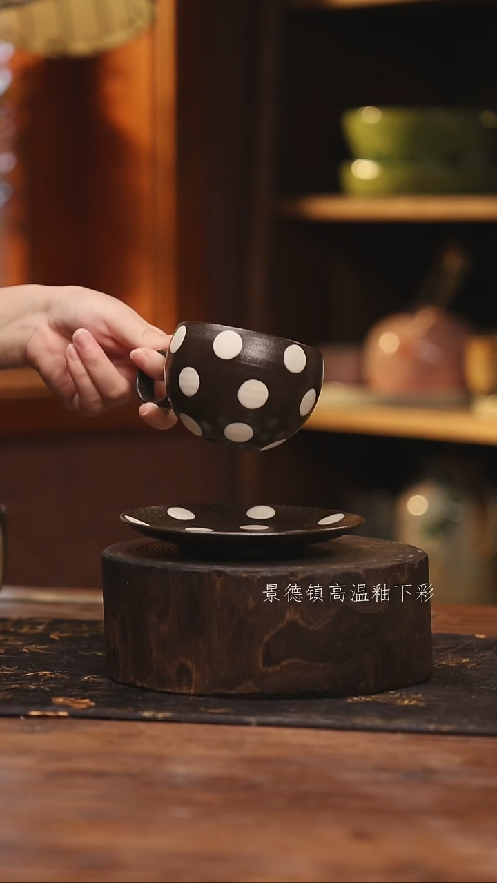 陶瓷景德镇高温釉下手绘陶瓷@L487@