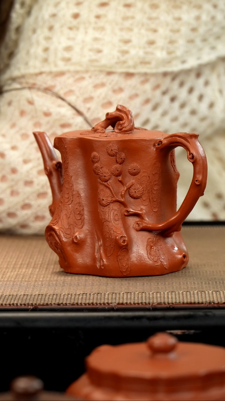 【闪购商品】紫砂茶壶朱泥松庄小