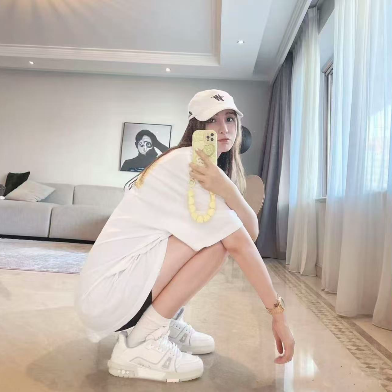 经典白蓝牛仔配色户外休闲奢鞋休闲板鞋男款