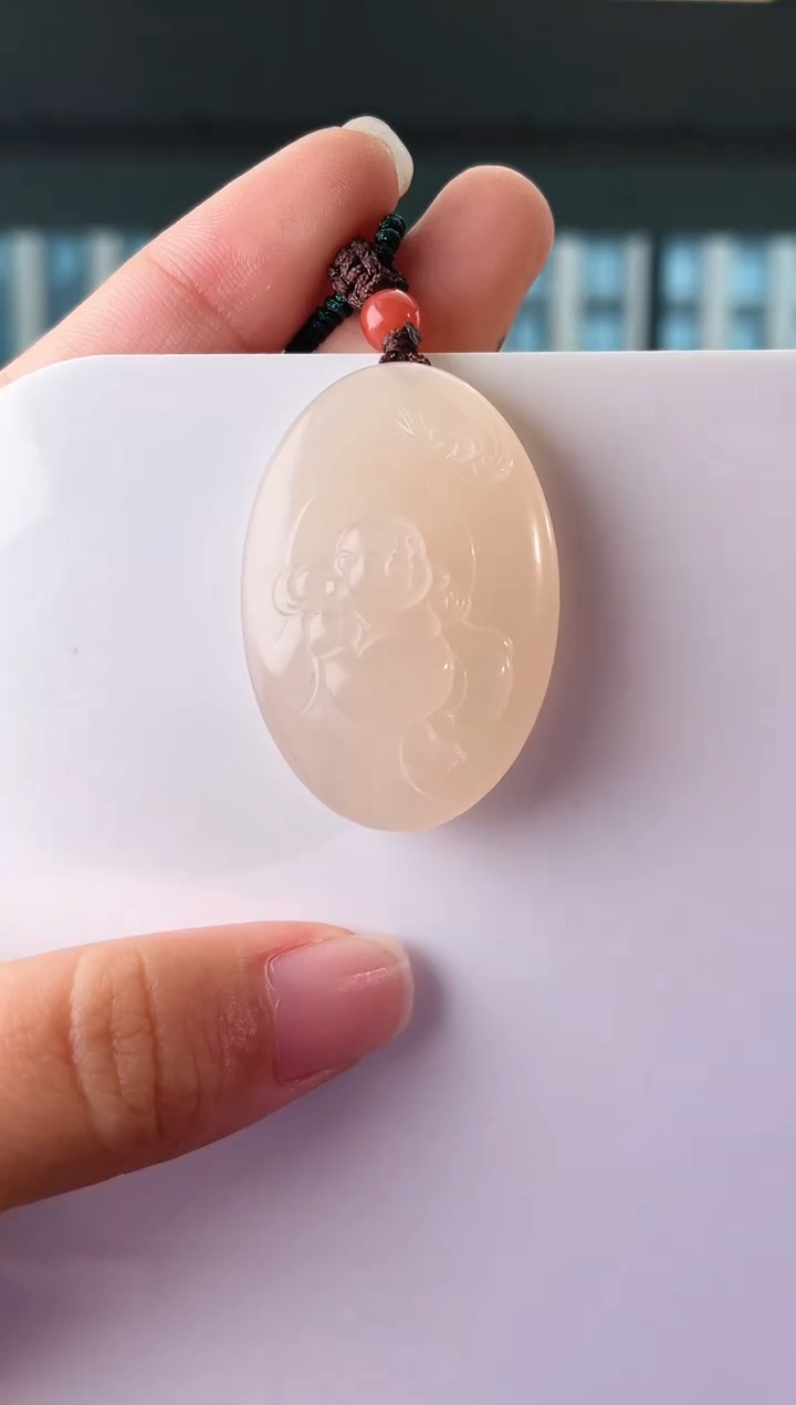 和田玉未镶嵌颈饰佛牌 xp