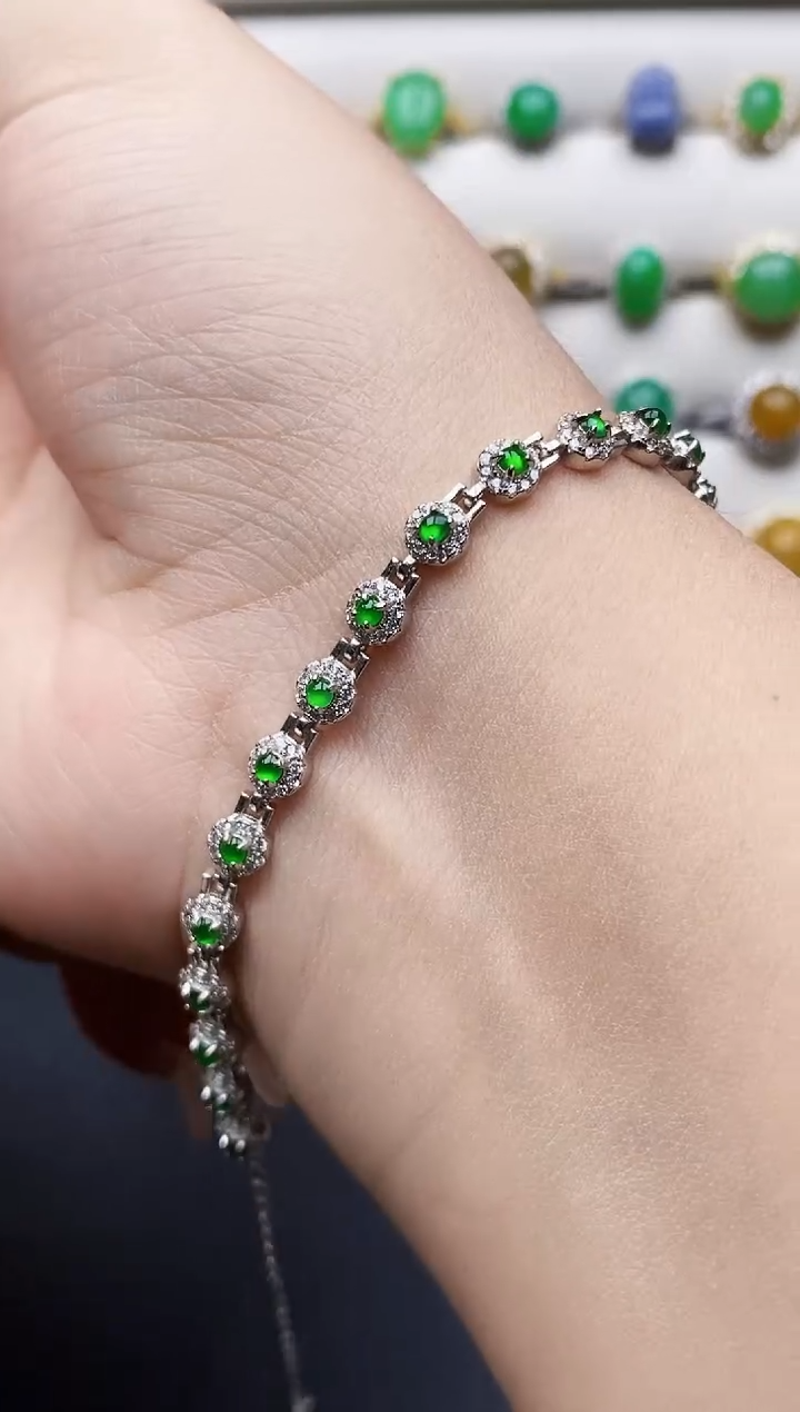 银S925镶嵌戒指翡翠1160