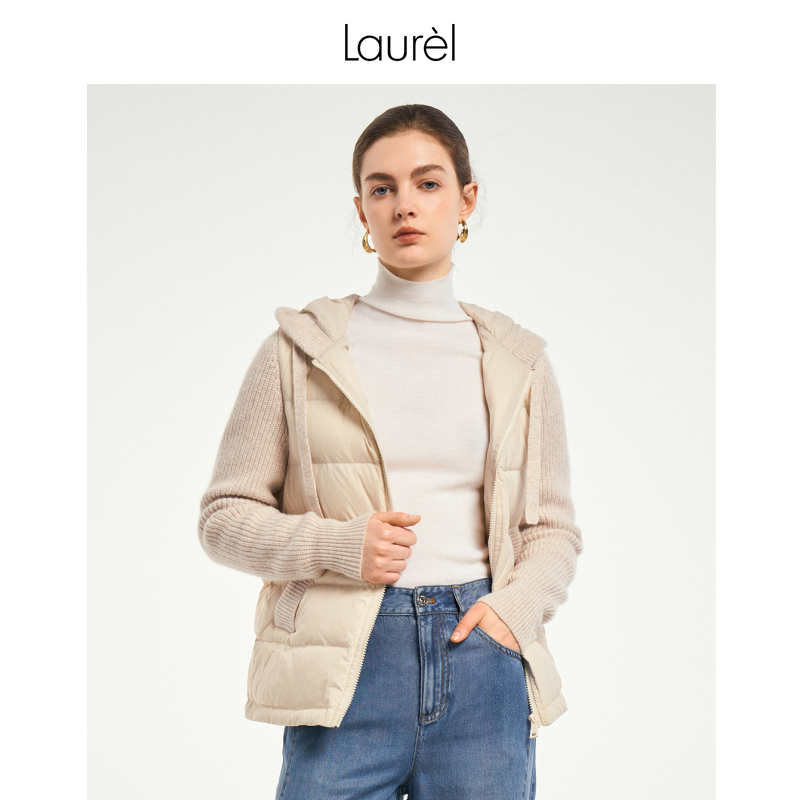 Laurel休闲时尚百搭连帽夹克式短款羽绒服女LWD331L01400