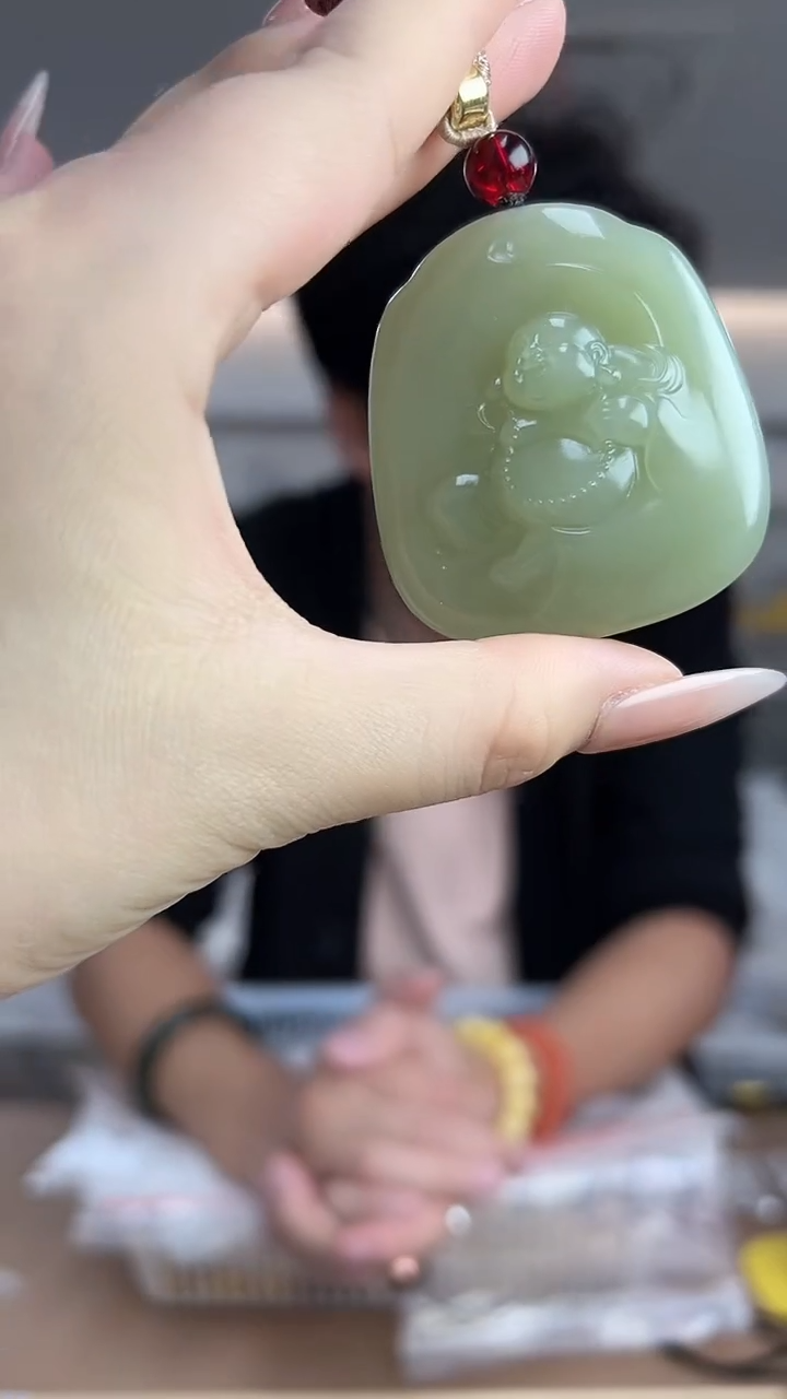 【闪购商品】和田玉晴水佛公未镶嵌吊坠