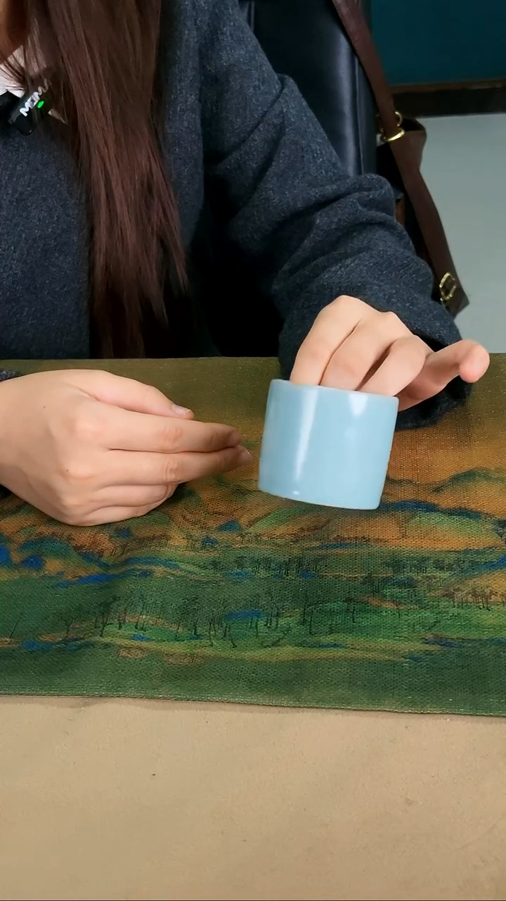 杯子瓷孙现锋仿古釉 扳指杯