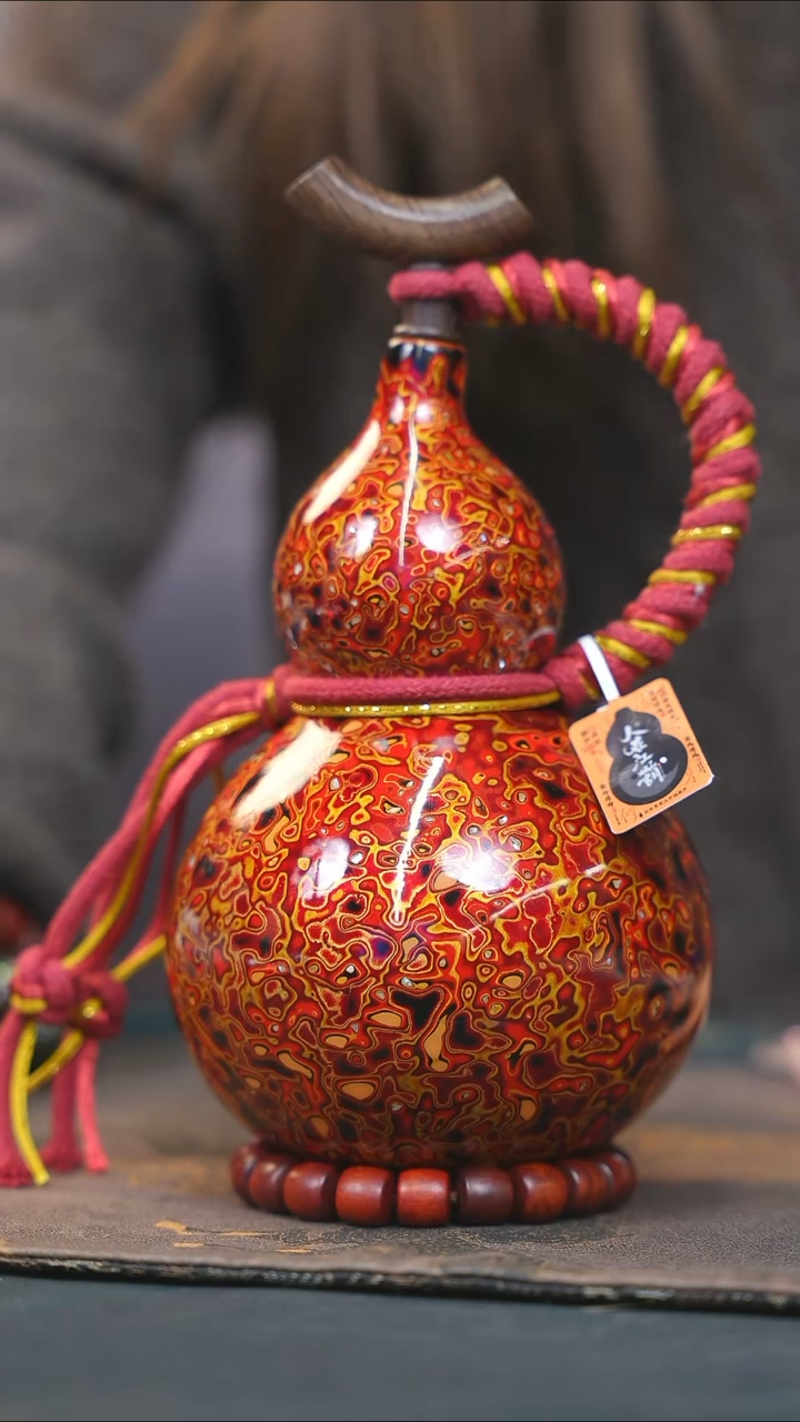 【闪购商品】WS117漆艺酒葫芦不包手串及旋转底座