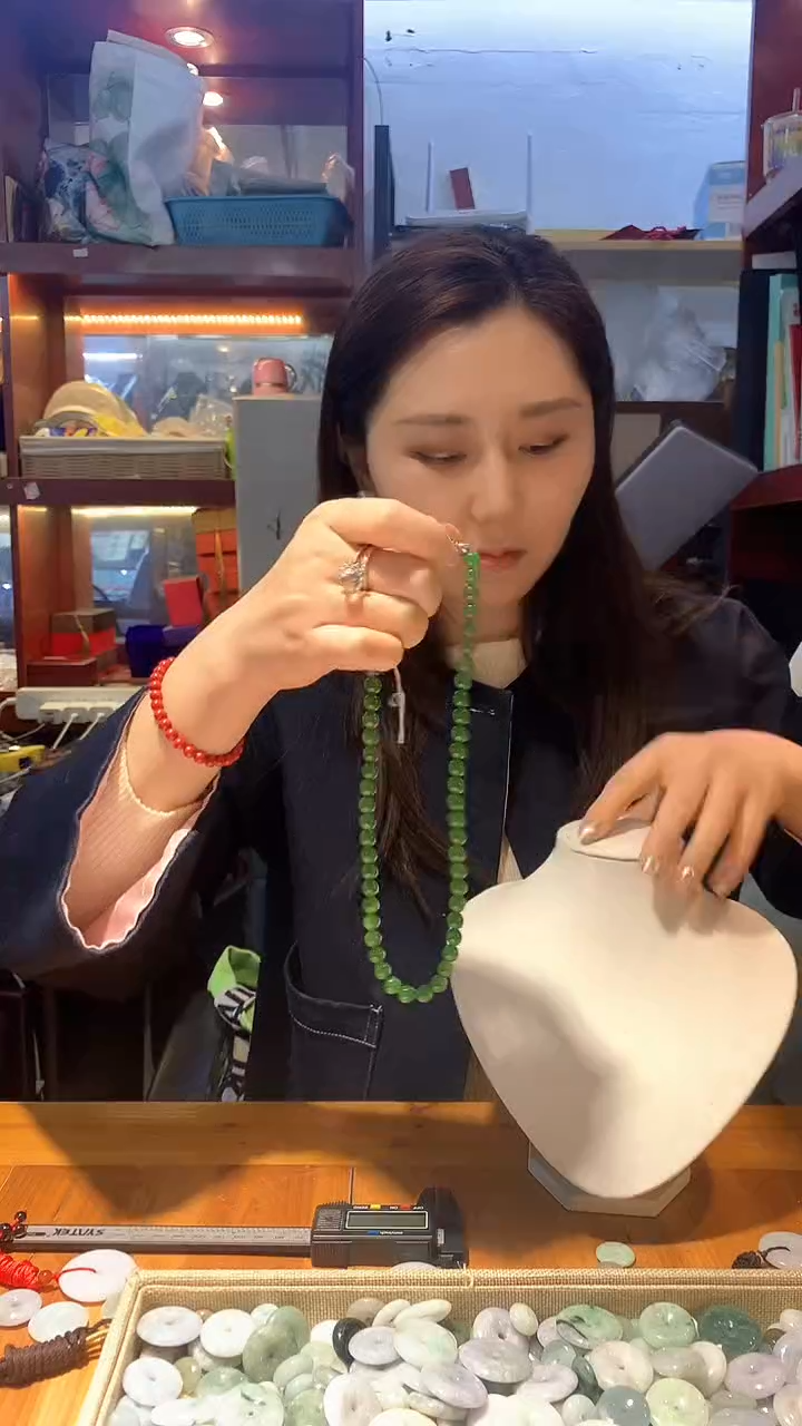 颈饰未镶嵌和田玉碧玉项链卡8