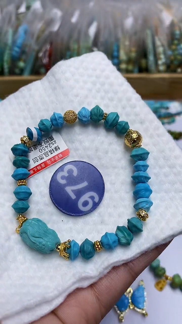 【闪购商品】绿松石手串银S925镶嵌973