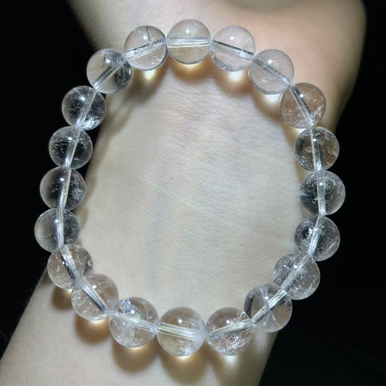 C11230-卡10左右-白阿赛水晶手串