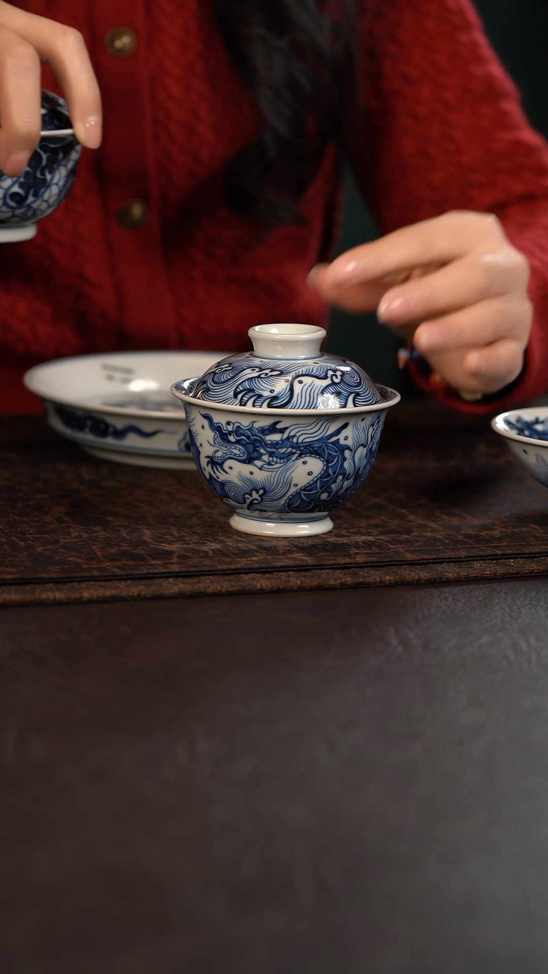 【闪购商品】杯赏君海水龙盖碗