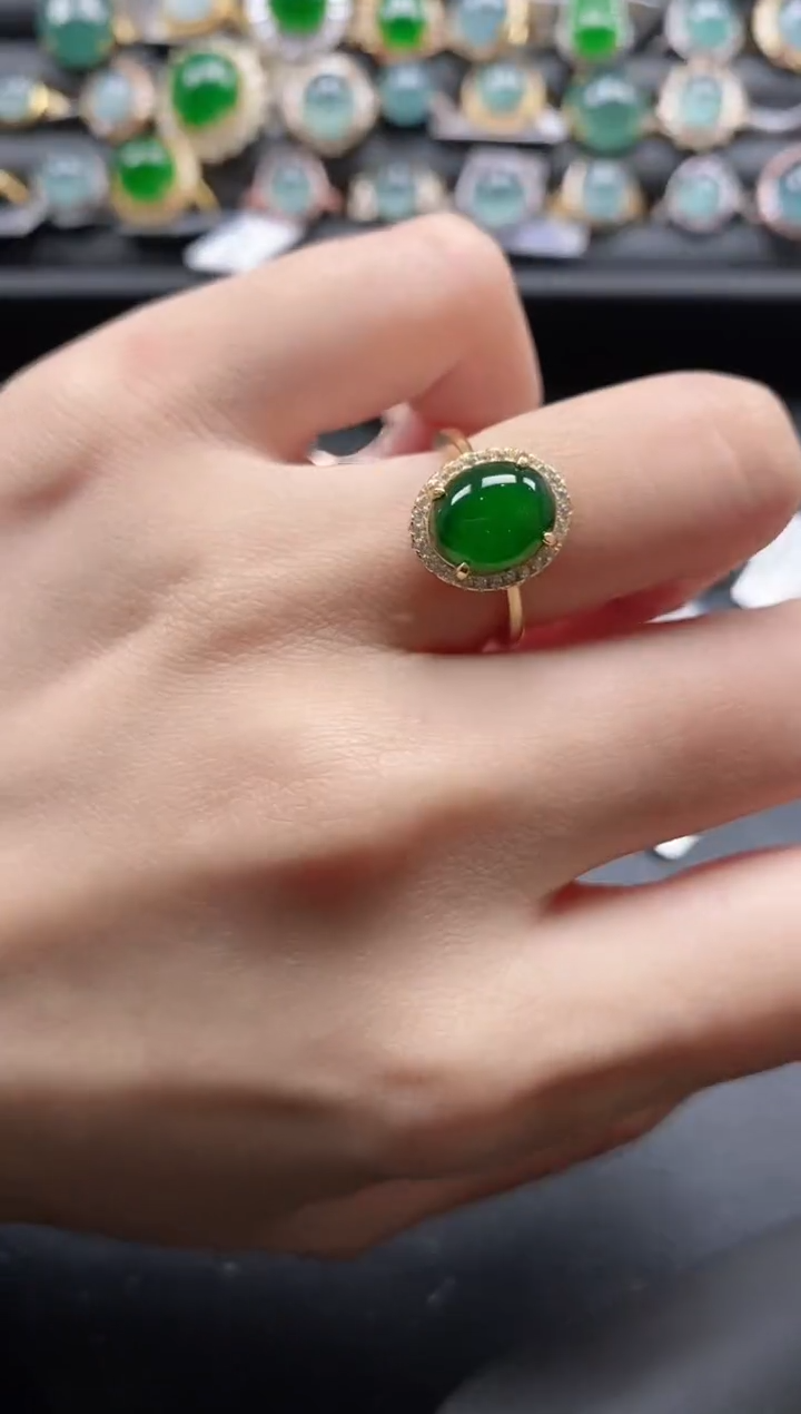 【闪购商品】翡翠戒指银S925镶嵌111111