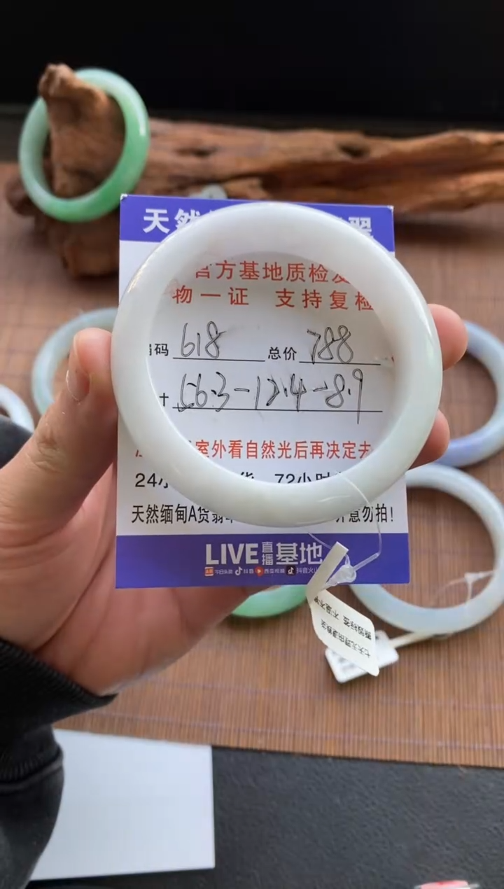 未镶嵌手镯翡翠圈口56.3编号618