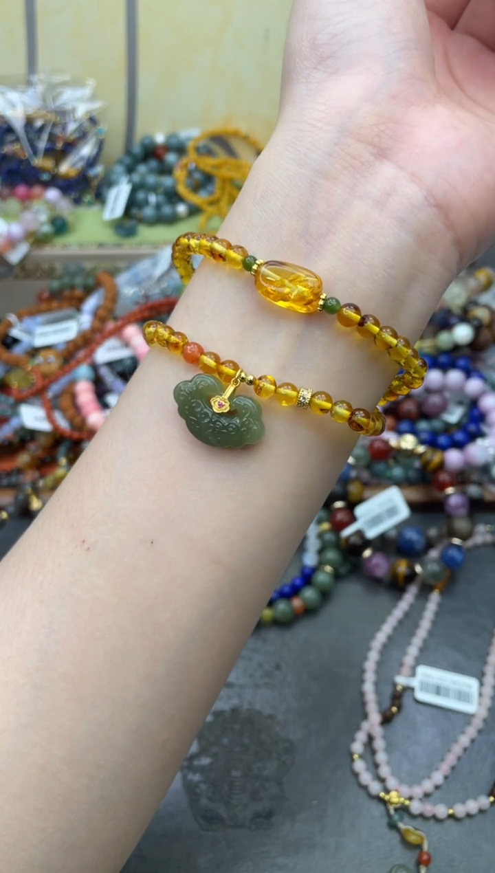 手链琥珀（花珀）未镶嵌407