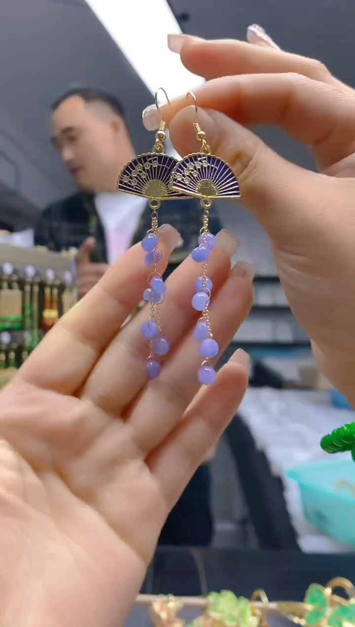 【闪购商品】翡翠耳饰合金331翡翠耳钩