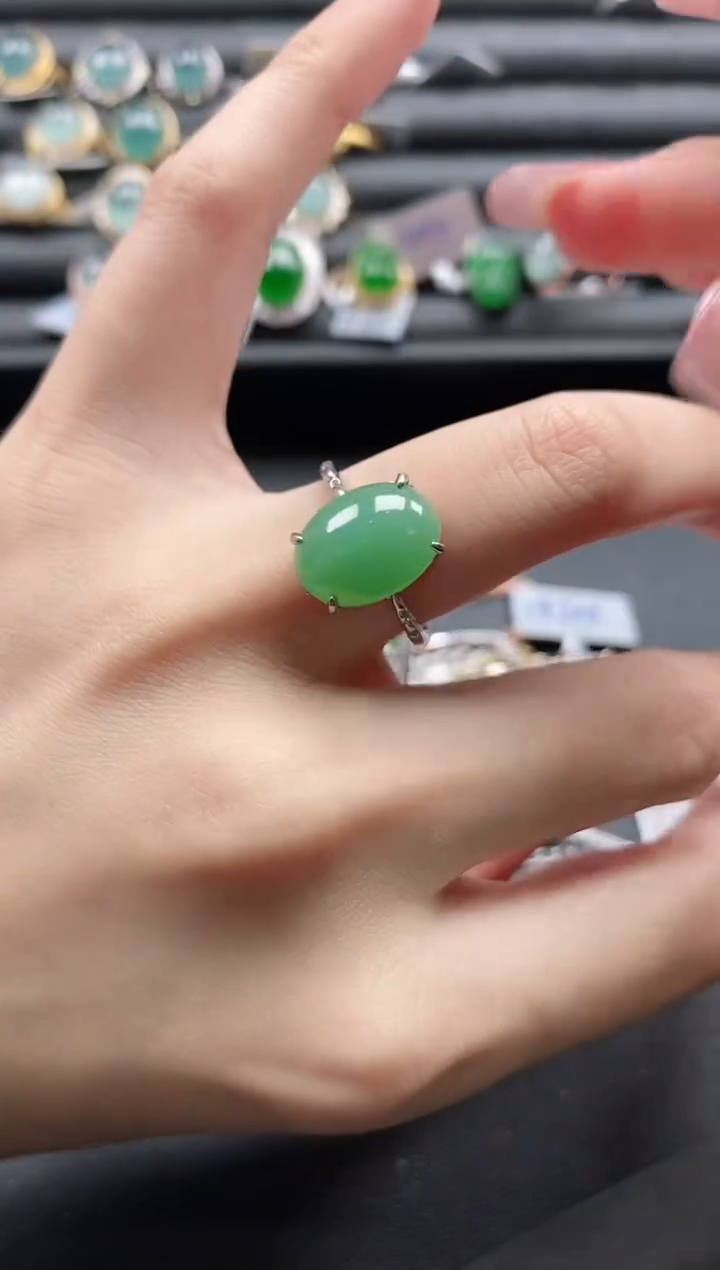 【闪购商品】翡翠戒指银S925镶嵌1111