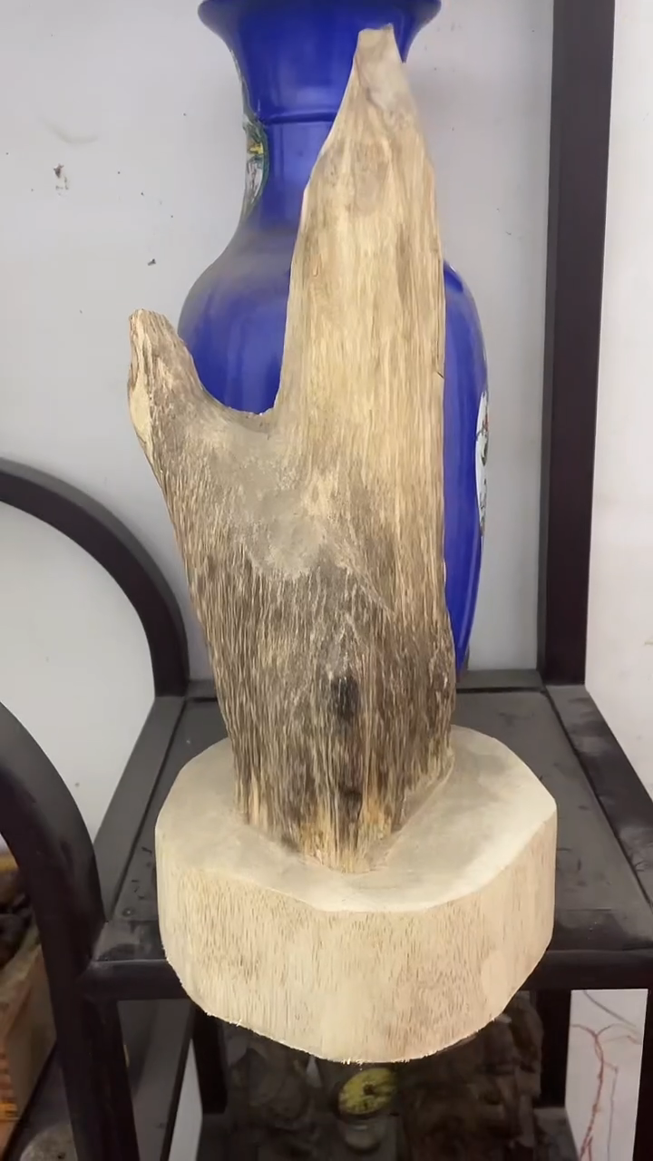 【闪购商品】木木雕新年快乐香木摆件