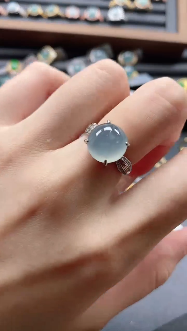 【闪购商品】翡翠戒指银S925镶嵌51151