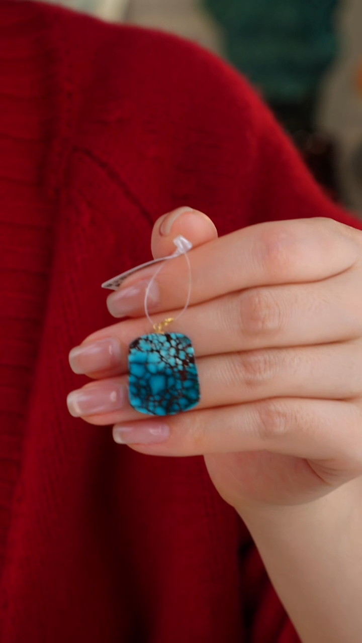 【闪购商品】绿松石吊坠(不含链)18K金镶嵌1