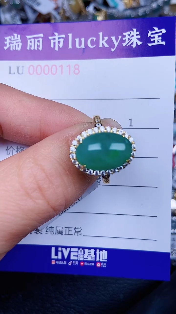 颈饰银S925镶嵌翡翠118