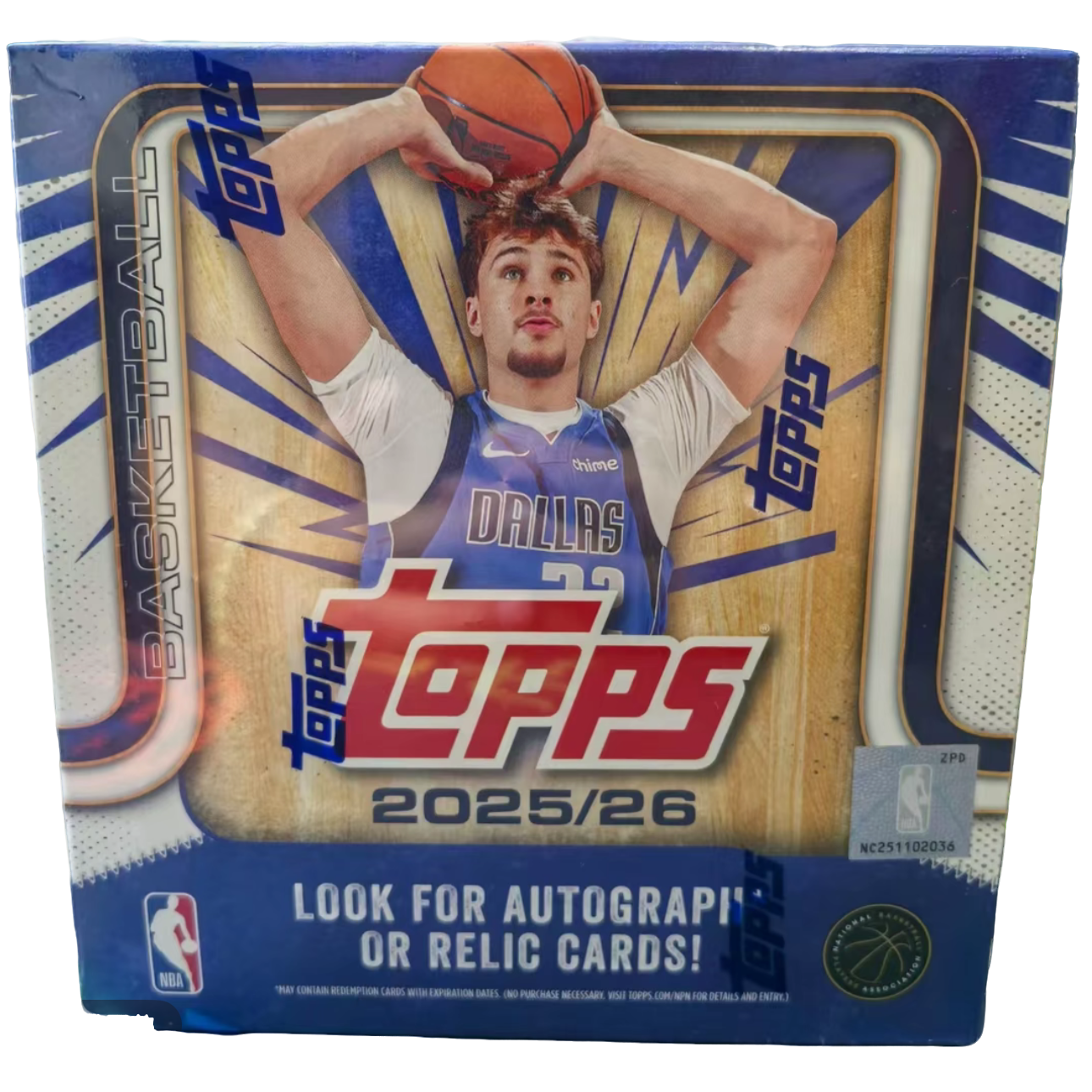 25-26 Topps 篮球 MEGA 单盒 (默认代拆)