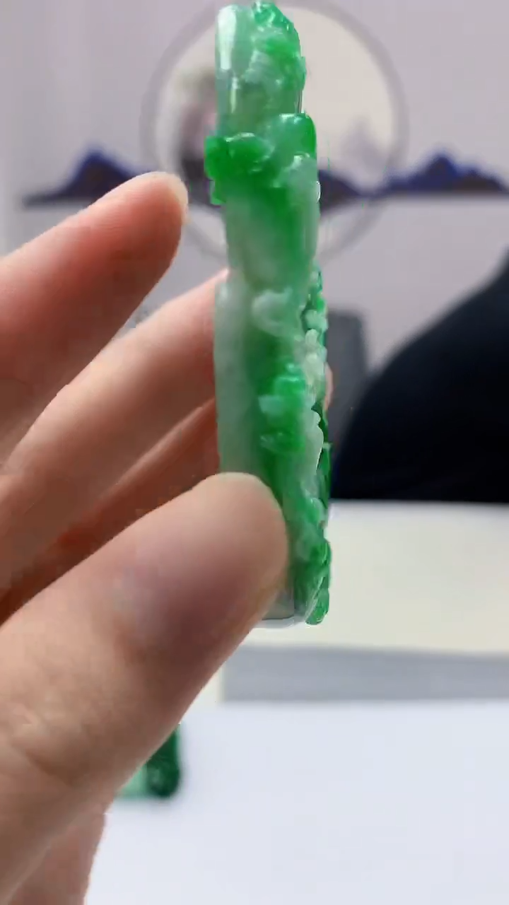 【闪购商品】定制翡翠未镶嵌4917zm-毛货挂件