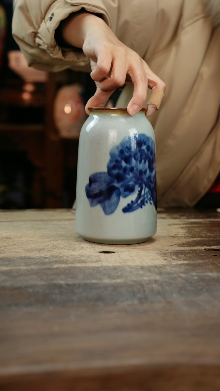 【闪购商品】瓷片景德镇纯手工釉下彩精品花瓶