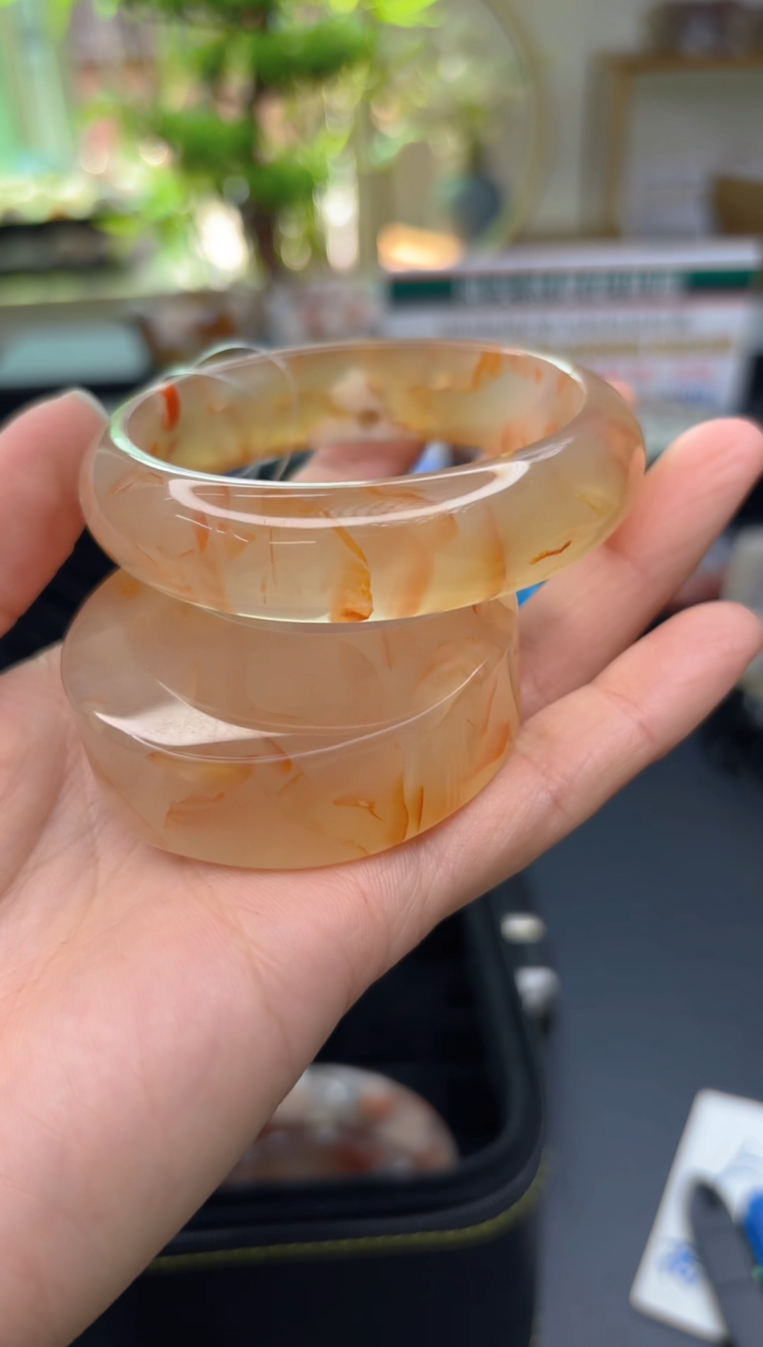 【闪购商品】石英质玉手镯未镶嵌C596(55圈赠送镯心)